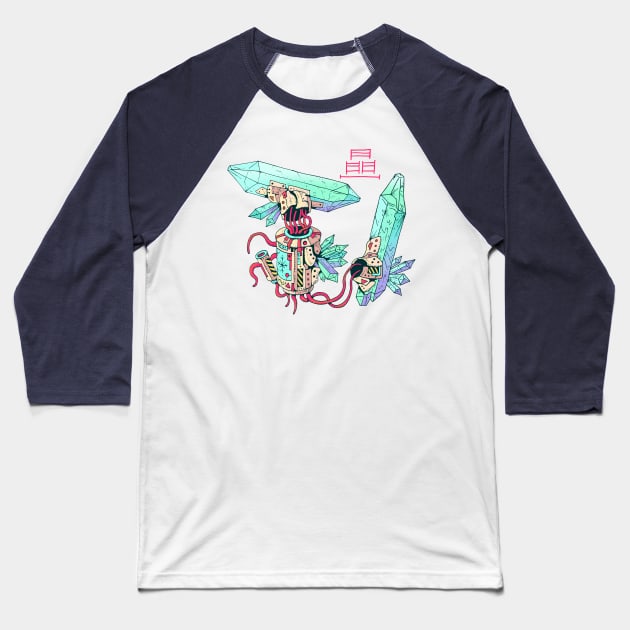 WEIRDO CRYSTALS Baseball T-Shirt by DOODLESKELLY